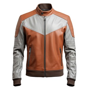 Chaqueta de Cuero Estilo Bomber para Hombre, Invierno, Delgada, Piel de Vaca, Reversible, Resistente al Viento, Precio de Fábrica - Product Image 3