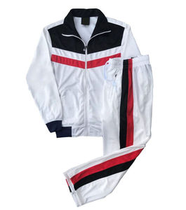 Custom Men Two Piece Set Zip up Patch Work Vintage Windbreaker Sublimation Tracksuit Short Nylon Suit Breathable Tracksuits - Product Image 1