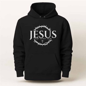 Sudadera con Capucha de la Universidad Cristiana de Jesús para Hombres, Mujeres y Jóvenes, Sudadera Personalizada con Letras de Chenilla de Jesús Bendito, de Fábrica - Product Image 3