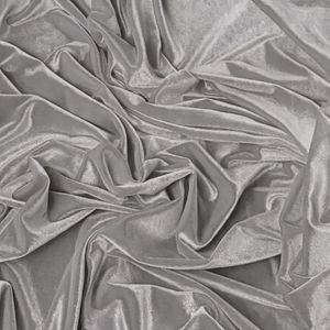 Woven 100% Polyester Light Gray Velvet Fabric 130 GSM Solid Color Breathable Wrinkle Resistant Quick-Dry Modern <b>for</b> Apparel Home - Product Image 2