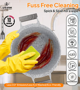 ชุดเครื่องครัวไทเทเนียมแกรนิตเคลือบกันติดอย่างดี พร้อมด้ามจับเบกาไลต์ทนความร้อน ฝาปิดโลหะประหยัดพลังงาน ฐานรองรับการใช้งานกับเตาแม่เหล็กไฟฟ้า - Product Image 3