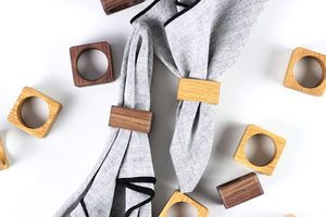 atural <b>Solid</b> <b>Wooden</b> Napkin Rings Set for <b>Dining</b> <b>Table</b> Decoration, Eco-Friendly Tableware Accessories for Hotels Restaurants - Product Image 4