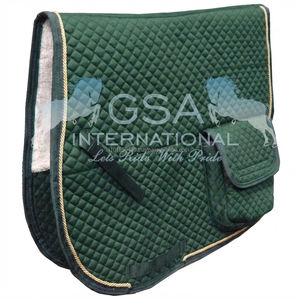 Silla de montar de estilo inglés para salto y doma, 100% algodón, forro polar, acolchado diagonal con bolsillo lateral para equitación - Product Image 1