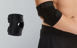 HAWK SPORTS INDUSTRIES Adjustable Neoprene Elbow Support Black Hook Loop Closure Breathable Unisex Football Basic Fitness - Product Image 6
