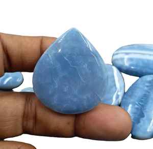 Turquesa Azul Natural, Corte Ovalado, Cabujón, Piedra Preciosa Suelta al por Mayor para Joyería, con Efecto Óptico de Estrella, de Rajasthan - Product Image 1