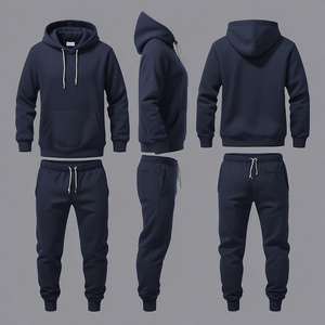 Ensemble de survêtement unisexe personnalisé 2 pièces (hoodie et pantalon) en coton épais délavé à l'acide, style streetwear vintage décontracté - Product Image 6