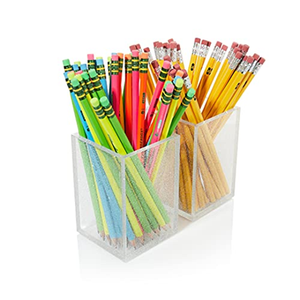 Support à pinceaux de maquillage en acrylique avec compartiments de rangement pour pinceaux, stylos et cosmétiques – Organiseur pour loisirs créatifs – Offre spéciale - Product Image 2