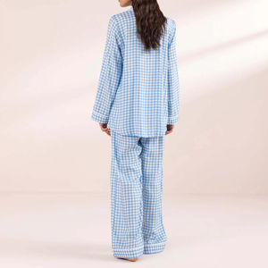 Ropa de Dormir Personalizada para Mujer, 220GSM, Tejido Waffle, Mezcla de Algodón, Venta al Por Mayor Directa de Fábrica, Suministro a Granel - Product Image 6