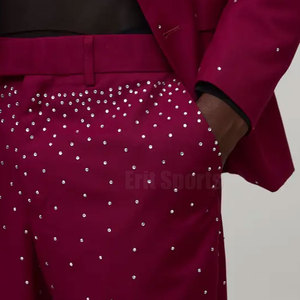 Low Price Hot Sale <b>Men</b> Rhinestone Flare <b>Pants</b> Fashion Wear Breathable Fabric <b>Men</b> Flare <b>Pants</b> - Product Image 3