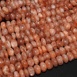 Pierre de soleil lisse rondelle perle 16 pouces brin feldspath fait à la main pierre en vrac grossiste fournitures nouveauté - Product Image 1