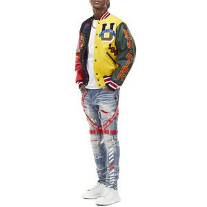 Blousons universitaires brodés pour hommes, motif personnalisé, chauds pour l'hiver, col montant, style urbain, meilleur prix, collection 2026 - Product Image 4