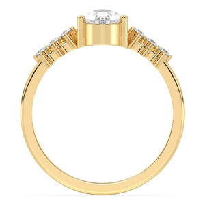 Bague de promesse de mariage REYES en argent sterling 925 exquis, coupe poire, moissanite 0,79 carat, bijoux fins en or massif 14 carats sur mesure - Product Image 6