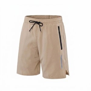 Pantalones cortos de entrenamiento para hombre de secado rápido, 100% poliéster, tejido a cuadros, transpirables y ligeros para correr. - Product Image 6