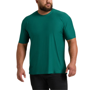 T-shirt à col rond pour homme, 180 g, coupe athlétique personnalisable, respirant, tricoté, motif uni, design sportif, tissu de 180 grammes - Product Image 3