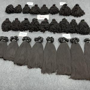 Extensions de cheveux humains bruts vietnamiens doublement étirés, bouclés birmanes, en mèches, non traités - Product Image 4