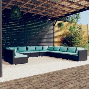 Conjunto de Muebles de Jardín en Negro y Azul Agua - Product Image 1