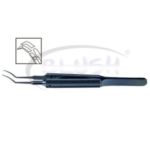 Utrata Capsulorhexis Forceps Curved Titanium Ophthalmic Microsurgical Cataract Surgery <b>Instrument</b> CE Certified By Blush <b>Surgical</b> - Product Image 2