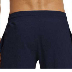 กางเกงขาสั้นออกกำลังกายผู้ชายคุณภาพสูง ระบายอากาศได้ดี เป็นมิตรกับสิ่งแวดล้อม แห้งเร็ว ผ้าฝ้าย/โพลีเอสเตอร์ มีเชือกผูก เอวสม็อค สีดำล้วน สวมใส่สบาย - Product Image 5