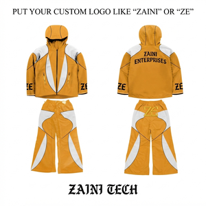 Chaqueta Cortavientos Premium para Mujer, 120 GSM, Poliéster, Amarillo con Paneles Blancos en Contraste, Bordado Personalizado, Impresión con Transferencia de Calor, Logotipo - Product Image 1