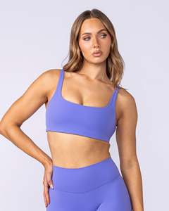 Women <b>Purple</b> Square Neck Seamless Sports Bra Medium Support Yoga <b>Top</b> for Fitness Gym Wear - Product Image 1