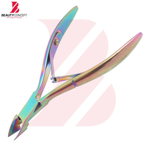 Coupe-cuticules et coupe-ongles professionnels en acier inoxydable avec double ressort, pointe <span class=keywords><strong>de</strong></span> précision tranchante, poignée ergonomique et résistant à la rouille - Product Image 2