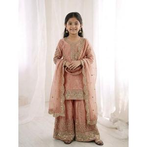 Kurti Palazzo Set Women Traditional Ethnic Wear Designer <b>Kurta</b> Palazzo Suit Festive Party Wear Wedding Outfit Stylish Collection - Product Image 1