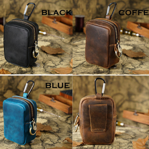 Personalized Small Leather Belt <b>Pouch</b> Waist Bag <b>for</b> <b>Men</b> Earphone Case Coin <b>Pouch</b> Fanny Pack Handmade Leather - Product Image 5