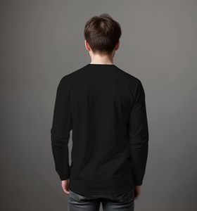 Camiseta Casual de Poliéster con Cuello Redondo para Hombre, Ropa de Moda Masculina, Manga Larga - Product Image 1