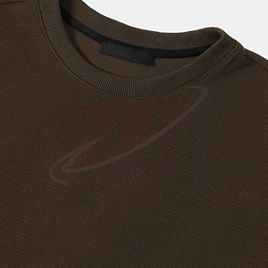 Sweat-shirt à col rond pour homme, vert olive, couleur contrastée, tricoté, coupe classique, décontracté, à manches longues, pour l'automne - Product Image 3