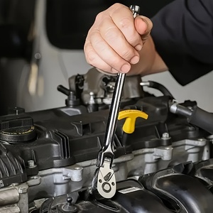 6 pezzi chiave a cricchetto a testa flessibile 72 1/4 girevoli a 3/8 unità 1/2 acciaio al cromo-vanadio con barre di prolunga in schiuma EVA - Product Image 6