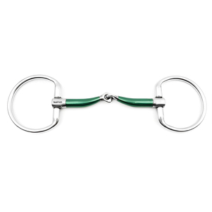 Novedad: Bocado de hierro dulce con anillo fijo y articulación simple para entrenamiento y competición de ponis y caballos. - Product Image 1