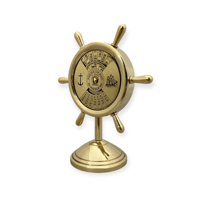 Calendrier Perpétuel Vintage en Bois Gravé avec Date et Heure, Design Coastal, Présentoir de Bureau, Organisateur, Décoration Murale pour Bureau et Maison