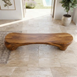 Modern Sculptural Bench Modern Curved Bench Sculptural Furniture With Curved Design For Living Room - Product Image 5