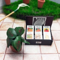 1 12 accessoires de maison de poupée miniature plante fleur outils de jardinage et graines ensemble d'atelier bois et plastique PC matériel Mini Toy Style