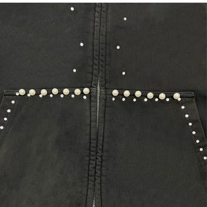 High Quality Adult Tracksuit Men Women Sweat Suit 2 Piece Set Rhinestone Sun Faded Screen Print Logo Custom OEM ODM - Product Image 5