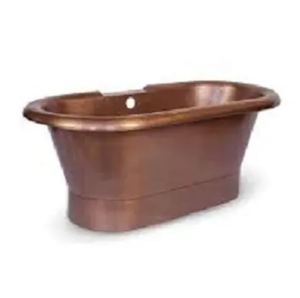 Bañera Ovalada de Cobre Independiente, Bañera Metálica Hecha a Mano, Bañera de Lujo para el Hogar, Hotel y Baño - Product Image 6
