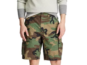 Men's Camouflage Cargo Shorts Mid Waist Button Fly 100% Cotton Canvas Breathable Bermuda Shorts Casual Style - Product Image 2