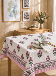 Nappe en coton faite main de qualité supérieure, la plus vendue, motif uni moderne, écologique, personnalisable, pour table carrée, usage quotidien - Product Image 3