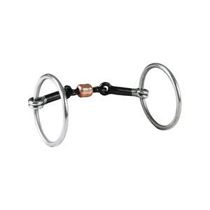บิตม้าแบบมีแกนทองแดงพร้อมห่วงสแตนเลสสำหรับขี่ม้า - Product Image 1