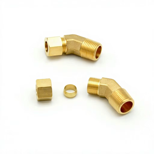 Raccord de compression en laiton à filetage mâle à 45 degrés, connecteur de tube pneumatique et hydraulique pour tube en cuivre, disponible en tailles métriques et impériales - Product Image 4