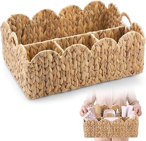 <b>Large</b> Water Hyacinth Laundry <b>Basket</b> Woven Clothes Hamper with Handles Home <b>Storage</b> Vietnam Factory Direct - Product Image 1