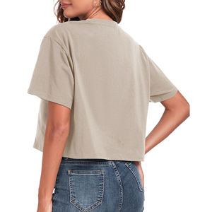 Camiseta Deportiva Corta para Mujer, Manga Corta, Estilo Cuadrado, para Atletismo, Deportes, Running, Camisetas Holgadas para Mujer - Product Image 4