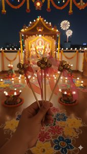 Elegantes varitas de sonajero Ghungroo para recuerdos de boda, ceremonia Phera, función Haldi y Mehndi, decoración de Mandap y Pooja, entrada de la novia - Product Image 2