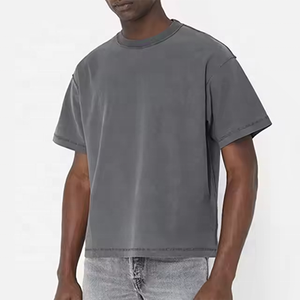 เสื้อยืดคอกลมแขนสั้นทรงปกติผ้าฝ้ายสีพื้นแบบซักล้างสไตล์ลำลองสำหรับผู้ชายขายดีที่สุดประจำปี 2026 - Product Image 6