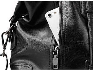 Sac à main en cuir unisexe NESTA SPORTS, grande capacité, sac de voyage, sac à bandoulière, sac de messager décontracté, sac de week-end - Product Image 5