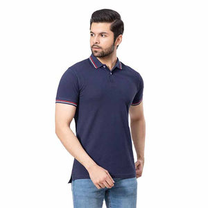 Polo pour homme à manches courtes, style classique, tricoté, coupe ajustée, col rabattu, séchage rapide, personnalisable par impression et broderie - Product Image 2