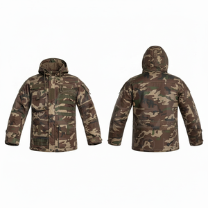 Veste à capuche camouflage imperméable de haute qualité, design multi-poches pour le travail en extérieur, protection contre le froid, veste pour homme - Product Image 5