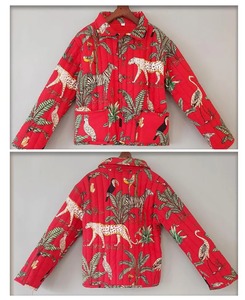 เสื้อแจ็คเก็ตผ้าฝ้ายทำมือพิมพ์ลายสัตว์แบบกลับด้านได้ แขนสามส่วน สำหรับเด็กผู้หญิงและผู้หญิง ใส่ได้ในฤดูใบไม้ร่วง/ฤดูใบไม้ผลิ/ฤดูหนาว - Product Image 3