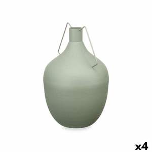Ensemble de 4 vases en métal vert sauge modernes, style nordique minimaliste, pot à fleurs décoratif pour la maison, salon, finition mate, vase floral en fer - Product Image 1