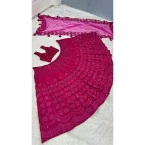 Fil Paillettes Dori Work Embelli Party Wear Lehenga Choli pour Robes de Cocktail - Product Image 1